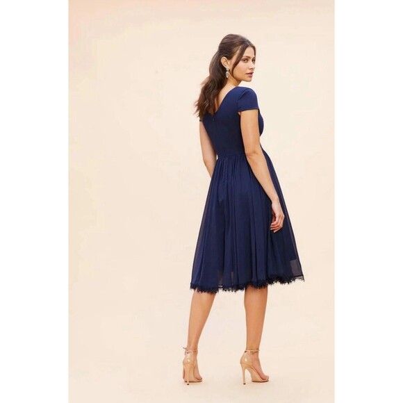NEW Dress the Population Corey Dress in Pacific BlueSize XXS Short Sleeve - Picture 1 of 12